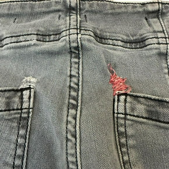 Anthropologie Pilcro Gray High Rise Button Detail Skinny Pants Womens 27 - Picture 3 of 6